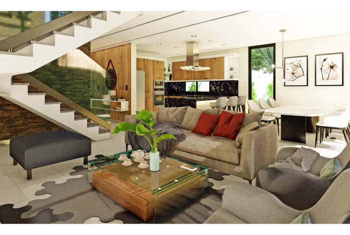 ID , Kings Crown Villas Three Bedroom Villa for Sale in Costa Cana, Punta Cana with Balcony ()