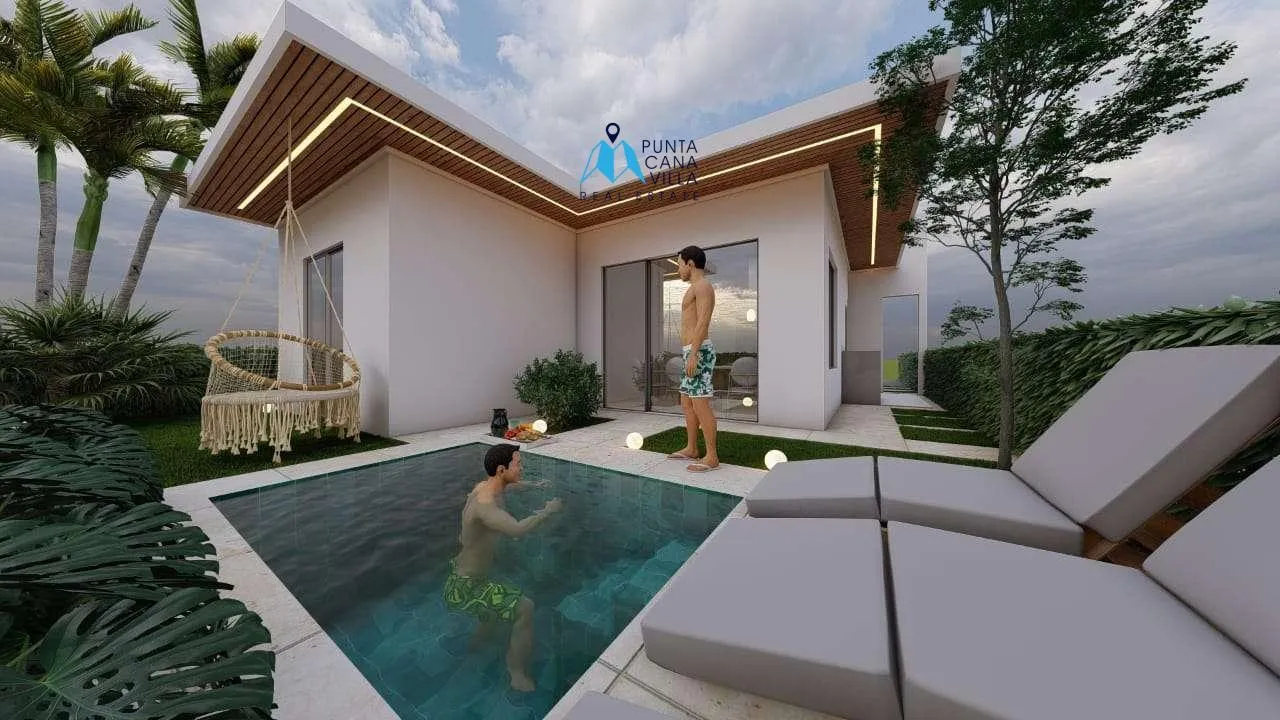 Las Palmeras Resipal : Maison de deux chambres à coucher à vendre à Punta Cana, République dominicaine