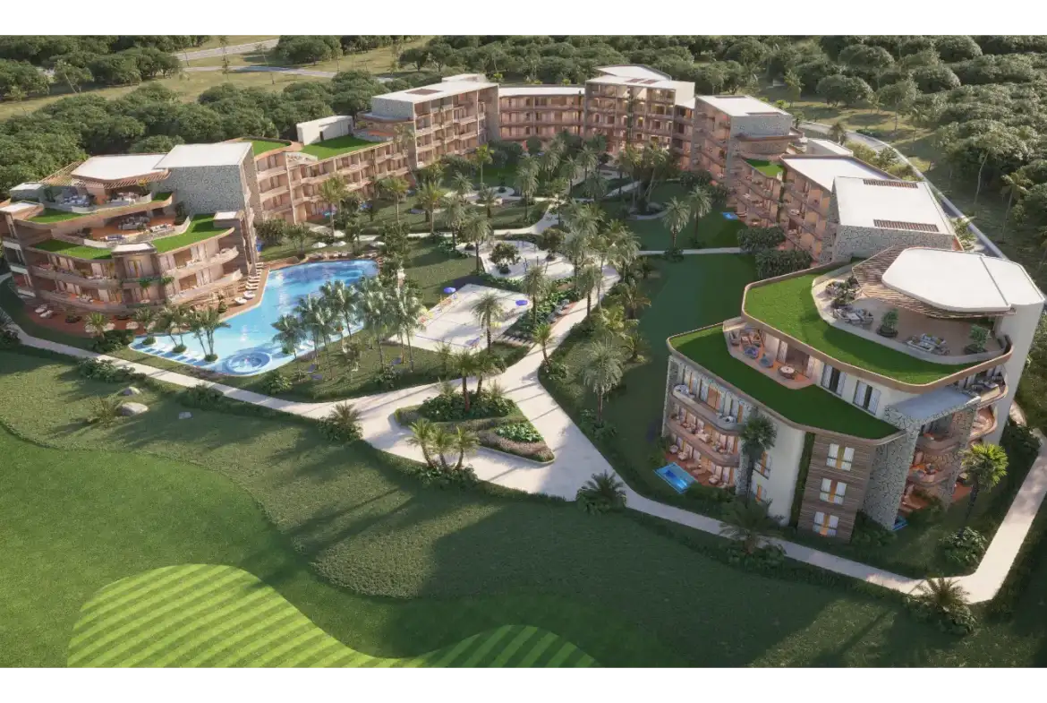The One en Cap Cana: Apartamento de Un Dormitorio en Venta en Las Iguanas con Zonas Verdes