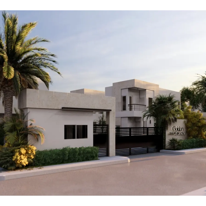 Modern two-level Golden Breeze villa with three bedrooms in the Brisas de Punta Cana community.