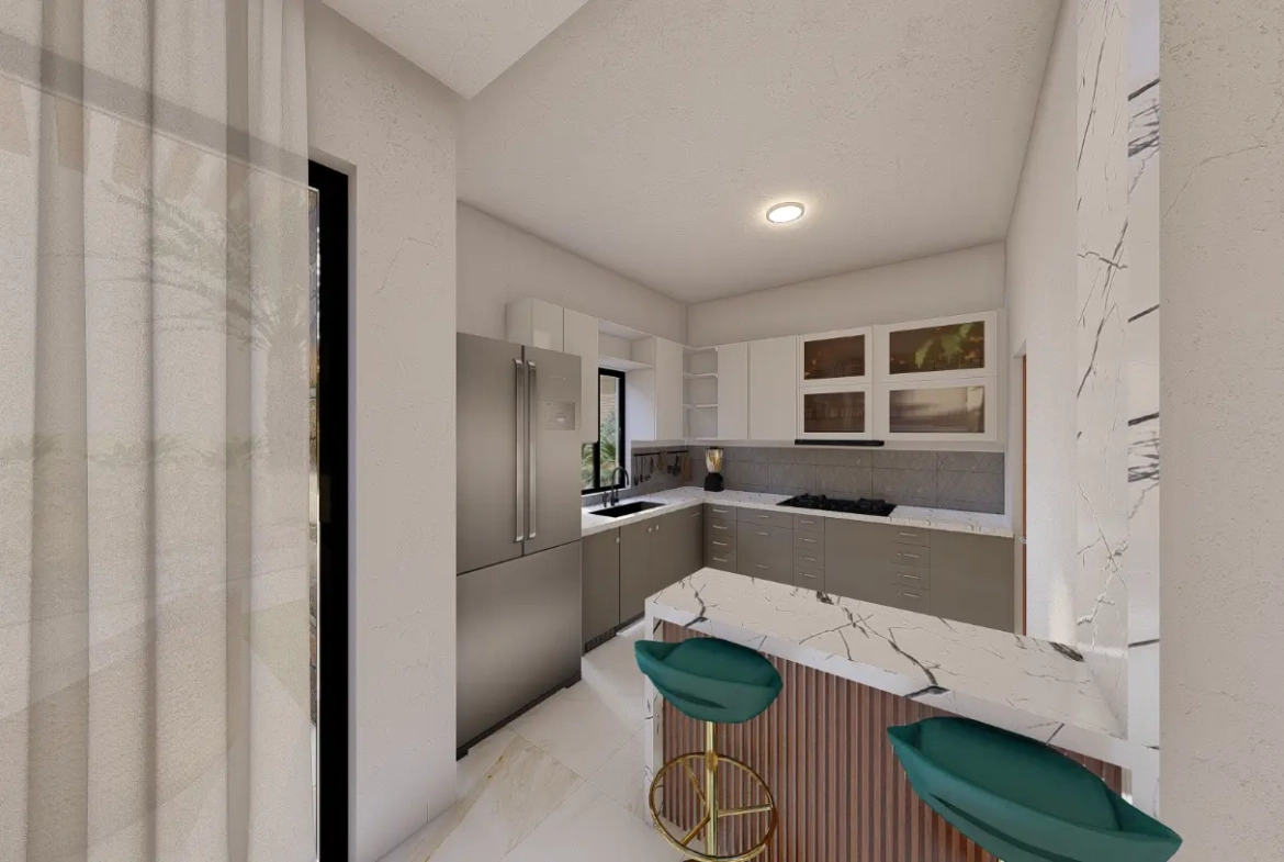 Charmante Maison de deux chambres à vendre à Las Palmeras Resipal II à Punta Cana, République dominicaine