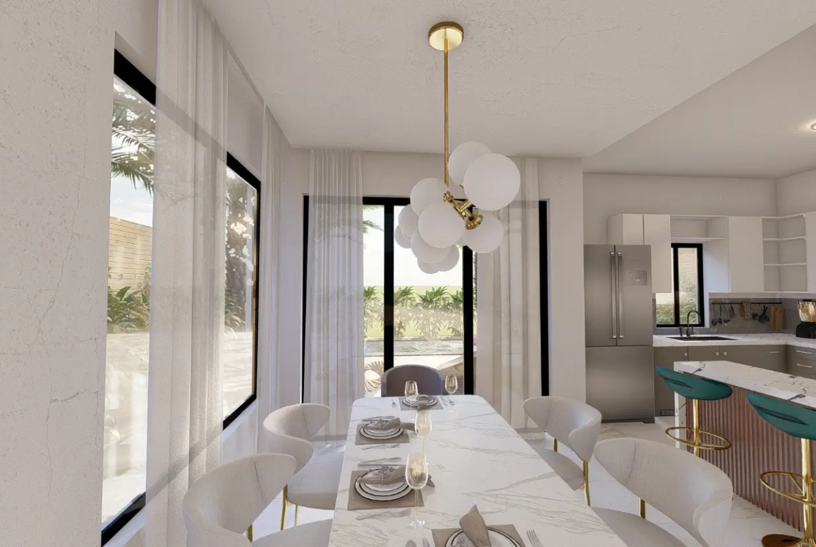 Charmante Maison de deux chambres à vendre à Las Palmeras Resipal II à Punta Cana, République dominicaine