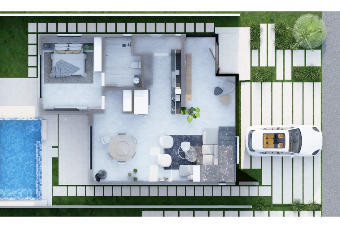 Elegante Casa de Tres Habitaciones en Venta en Las Palmeras Resipal II, Punta Cana, Republica Dominicana
