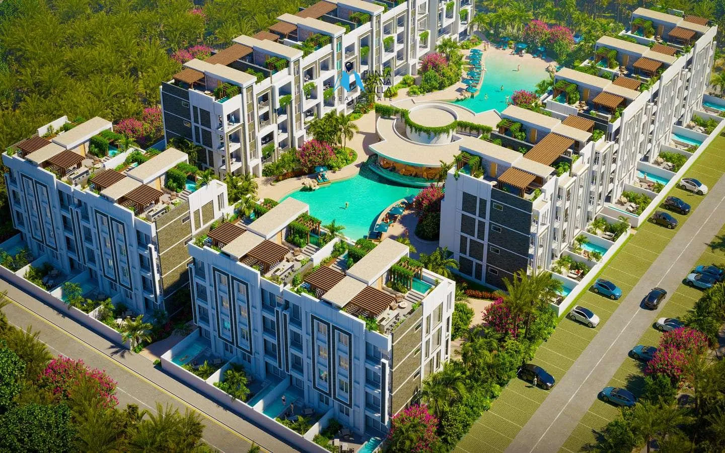Jardín del Edén: Apartamento de tres habitaciones en venta en Bávaro, Punta Cana