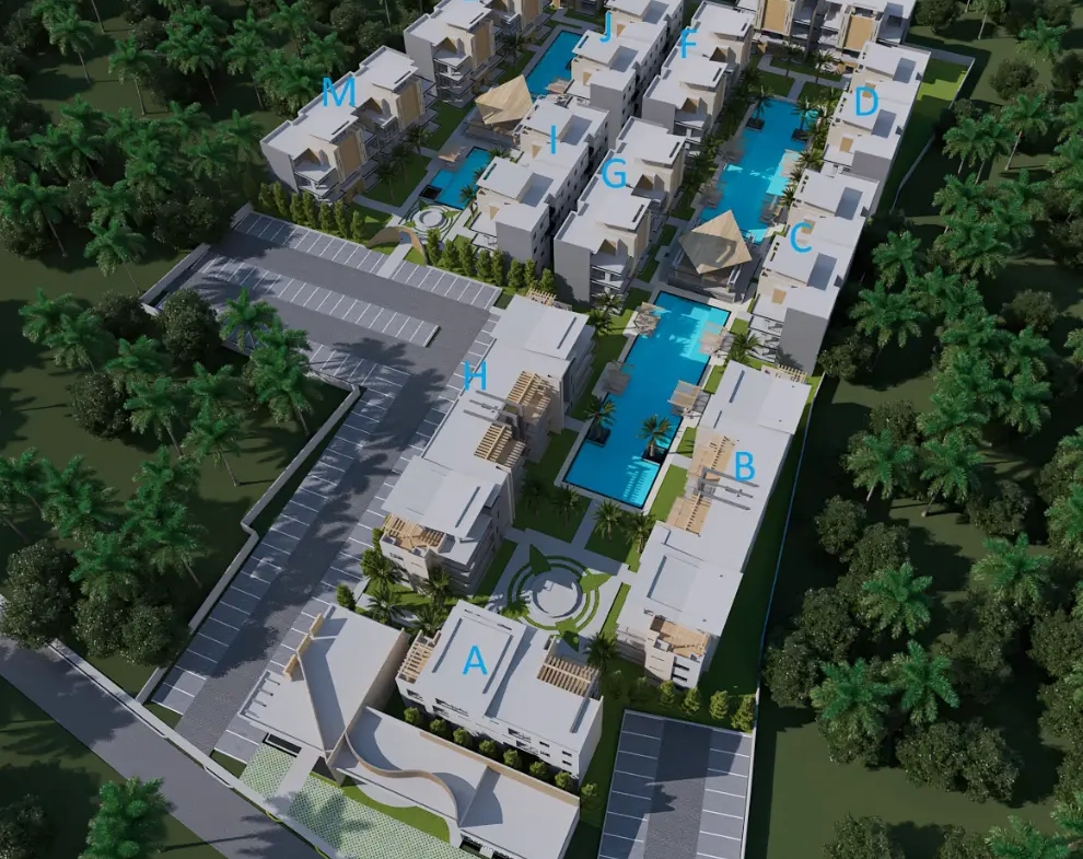 Maiya Hermosa: Apartamento de una habitación en venta en Los Corales, Punta Cana con zonas verdes