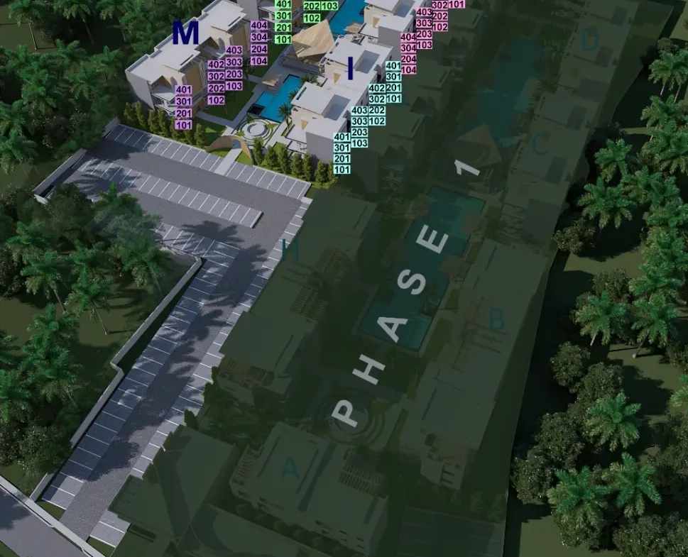 Maiya Hermosa: Apartamento de una habitación en venta en Los Corales, Punta Cana con zonas verdes