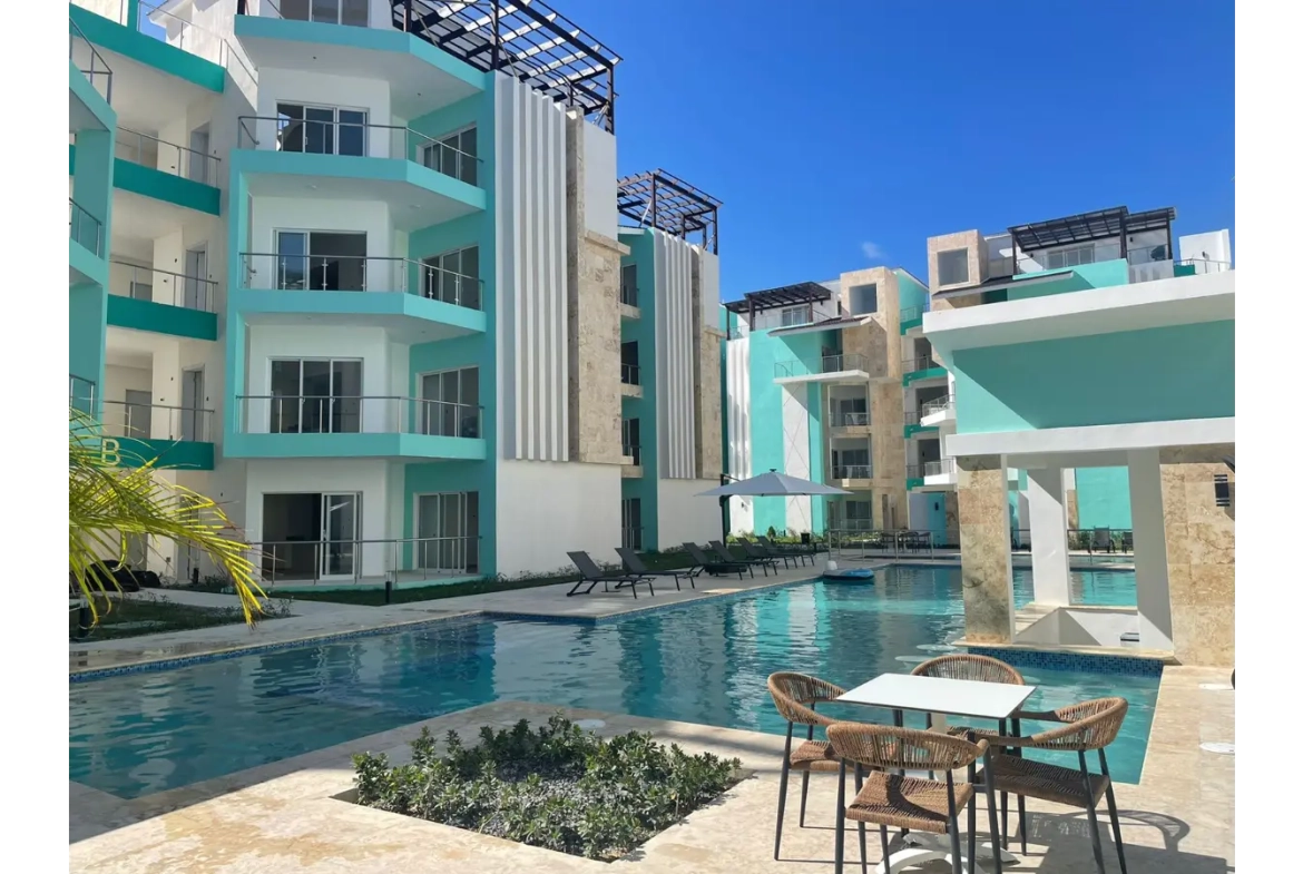 ID , Charmant Condo d'une chambre à coucher à vendre à Maple Beach & Suites - El Cortecito, Bávaro, Punta Cana ()