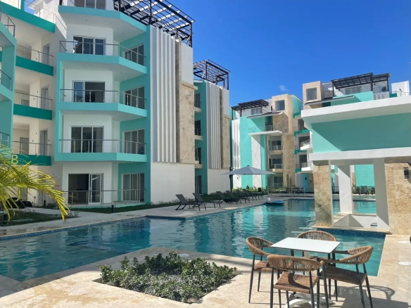 ID , Encantador Apartamento de un Dormitorio en Venta en Maple Beach & Suites - El Cortecito, Bávaro, Punta Cana ()