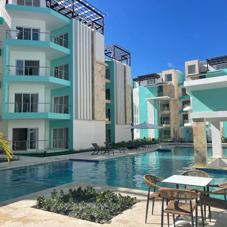 ID , Encantador Apartamento de un Dormitorio en Venta en Maple Beach & Suites - El Cortecito, Bávaro, Punta Cana ()