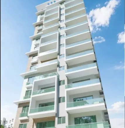 Frontal view of Torre Carlitin IX Naco apartment for sale Santo Domingo