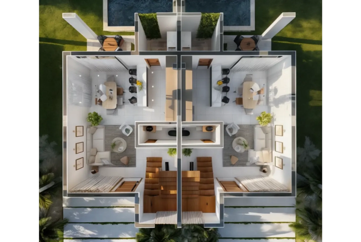 Vista Valparaiso: Casa de Tres Dormitorios en Venta en Punta Cana, Vista Cana con Playa Artificial