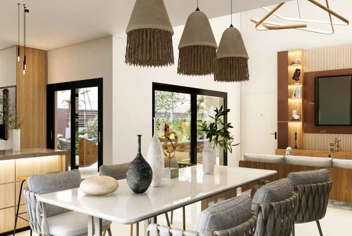 Baliza Residences: Casa de tres dormitorios en venta en White Sands Golf and Beach Resort, Punta Cana con terraza privada