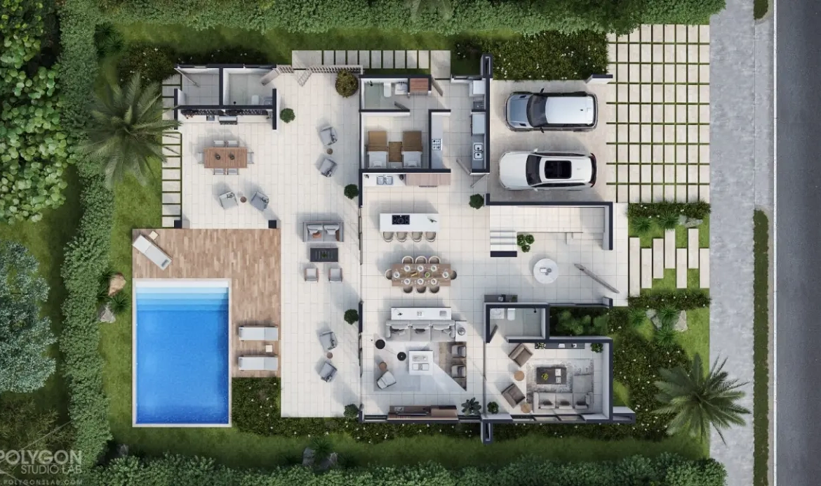 ID , Villa Las Sofias Three Bedroom Villa for Sale in Las Iguanas, Cap Cana with Balcony ()