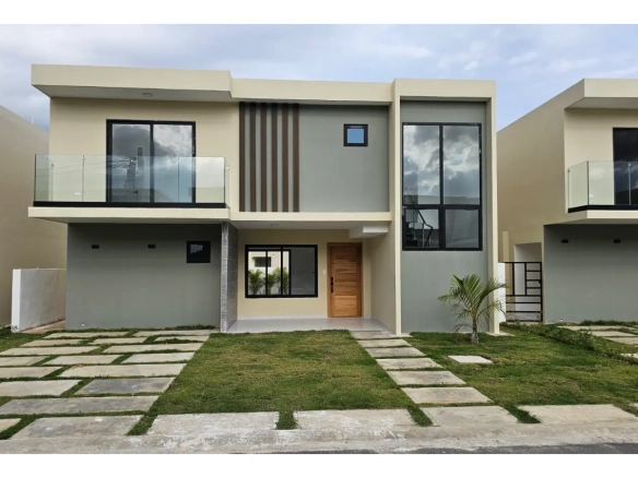 ID , Village Pacific Home : Maison de trois chambres à vendre à Bavaro, Punta Cana, avec terrasse ()