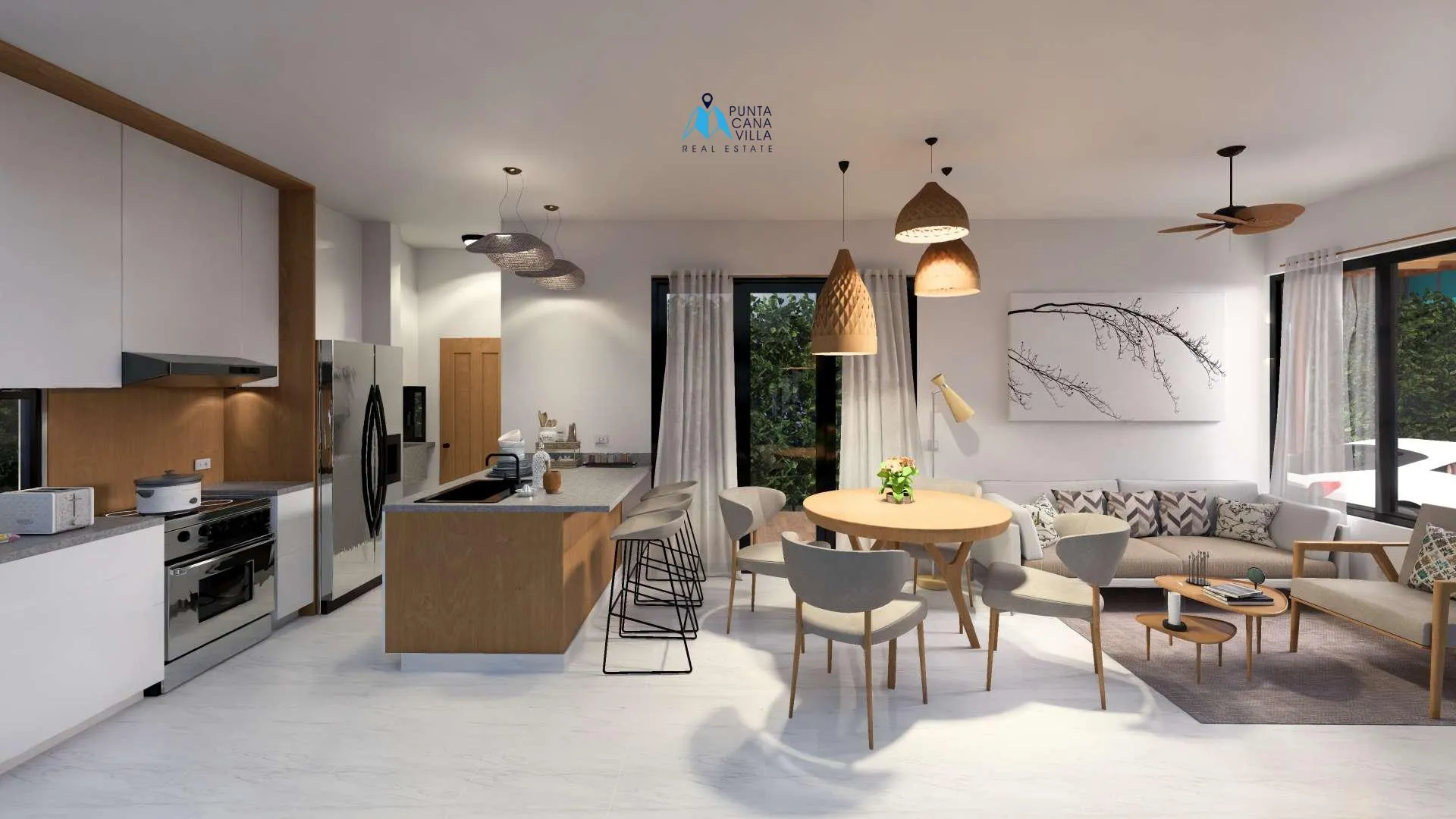 Sole Mio: Villa de 3 habitaciones en venta en Punta Cana, cerca de la playa de Macao