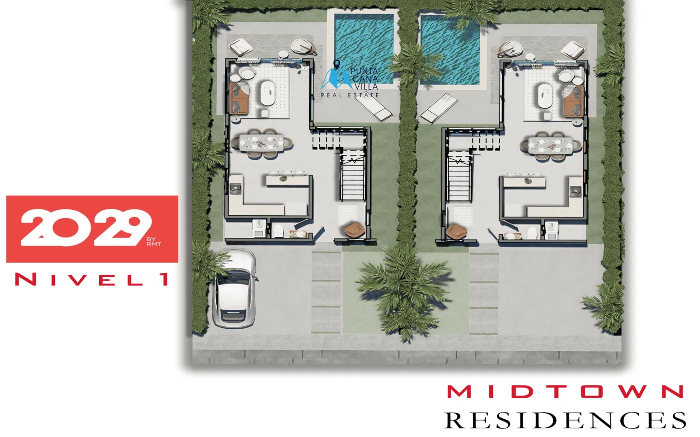 Midtown Residences 2 : Maison Bavaro de trois chambres à vendre à Punta Cana