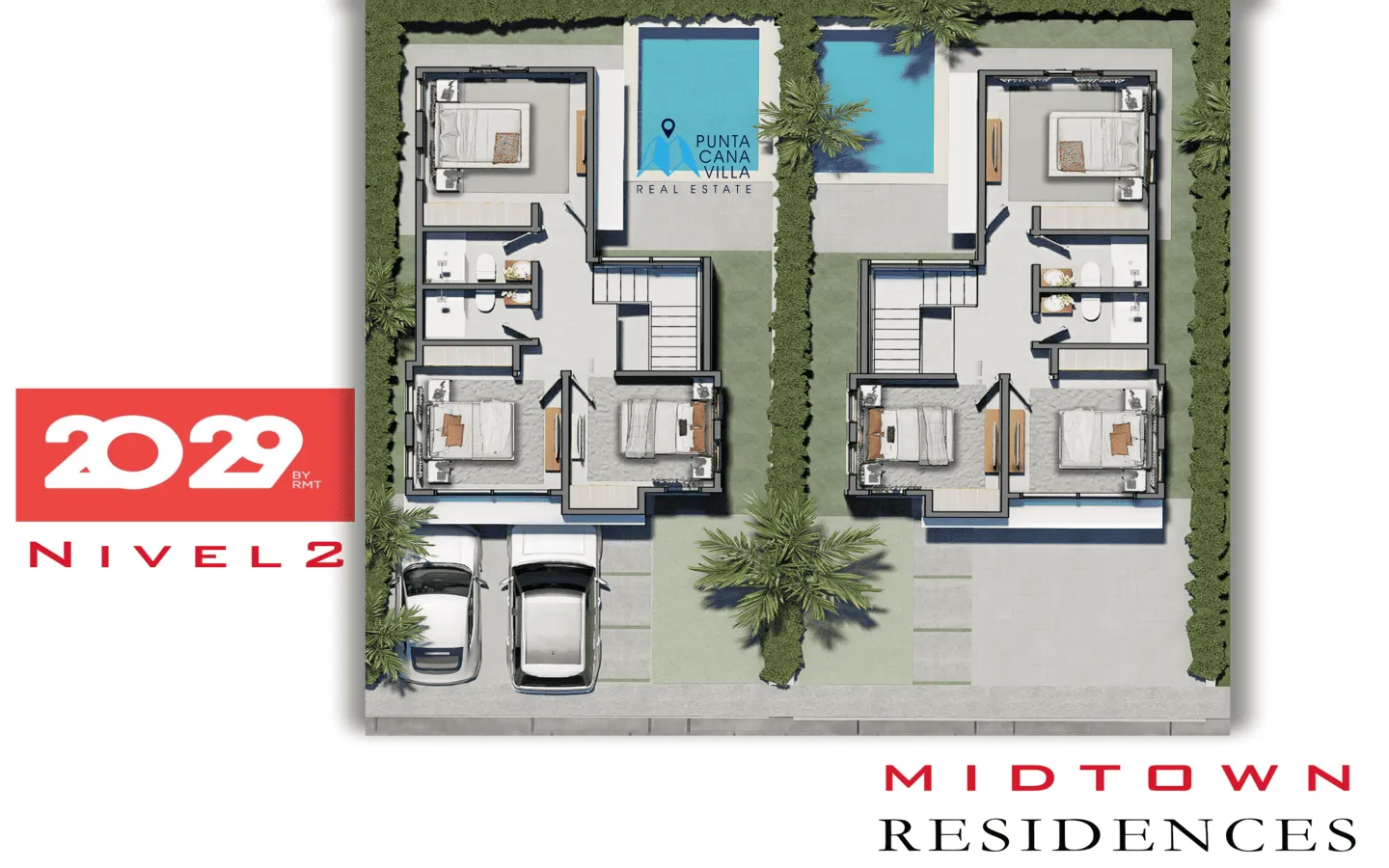 Midtown Residences 2 : Maison Bavaro de trois chambres à vendre à Punta Cana