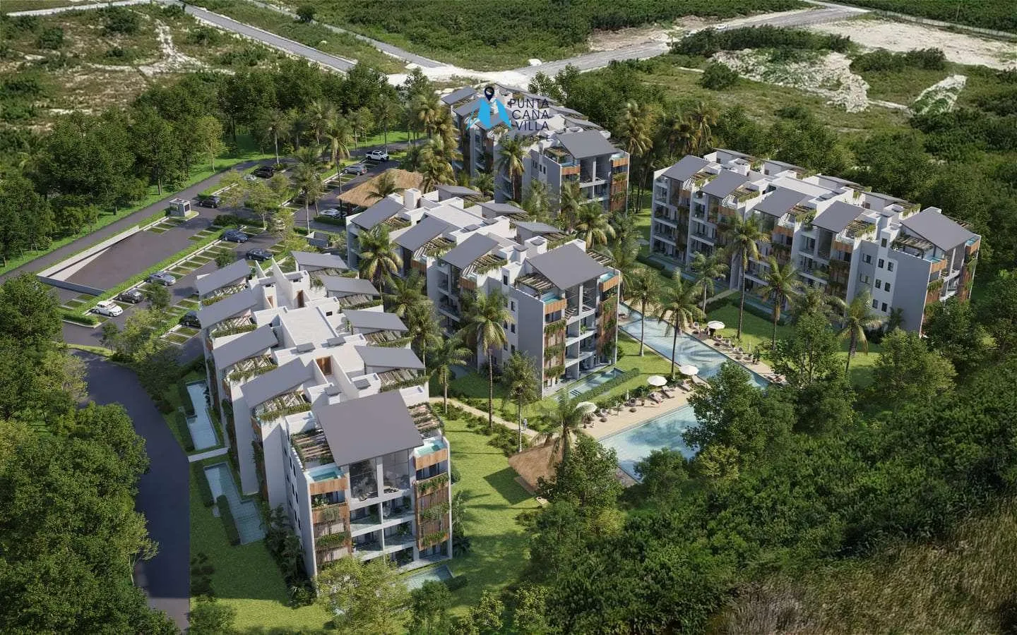 Residencias Riverside: Apartamento de dos habitaciones en venta en White Sands, Bávaro