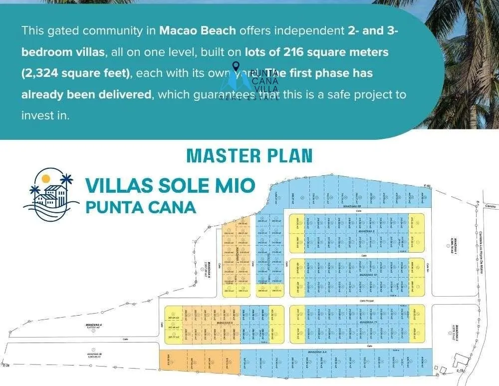 Sole Mio: Villa de 3 habitaciones en venta en Punta Cana, cerca de la playa de Macao