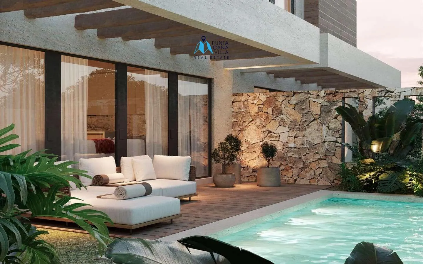 EOS en Vista Cana: Villa dúplex de tres habitaciones en venta en Punta Cana