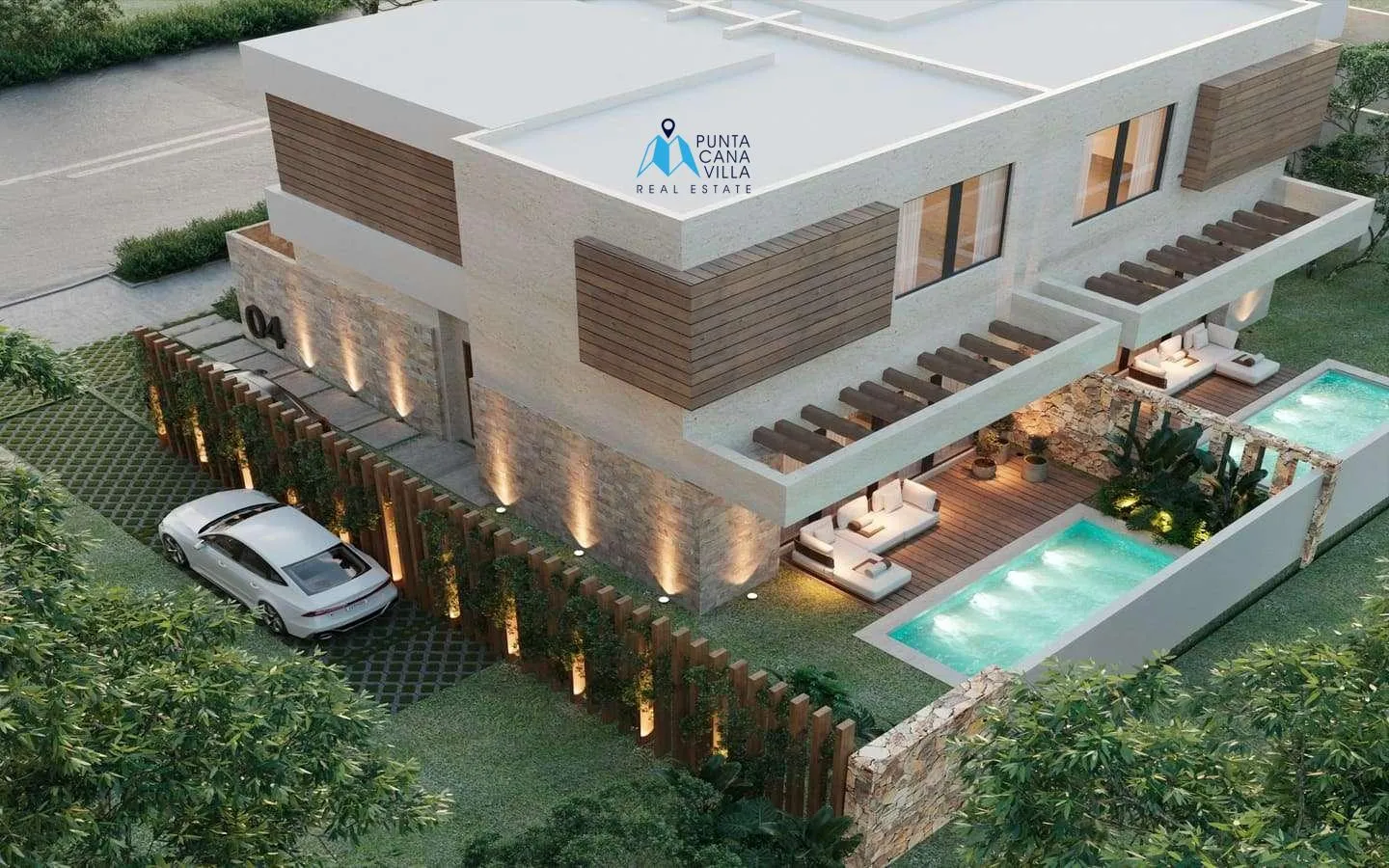 EOS en Vista Cana: Villa dúplex de tres habitaciones en venta en Punta Cana