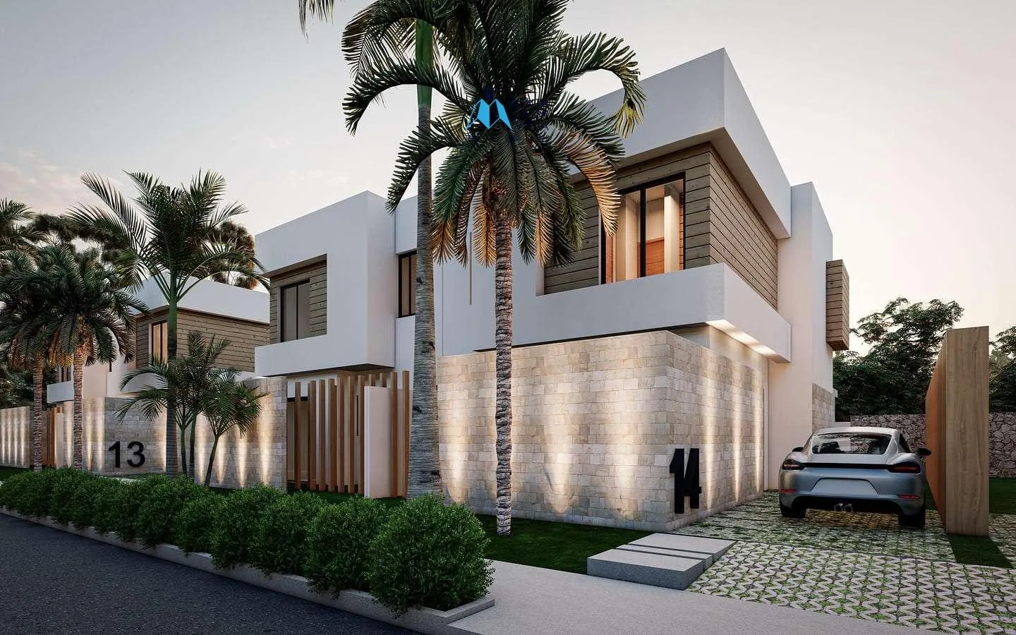 EOS en Vista Cana: Villa dúplex de tres habitaciones en venta en Punta Cana