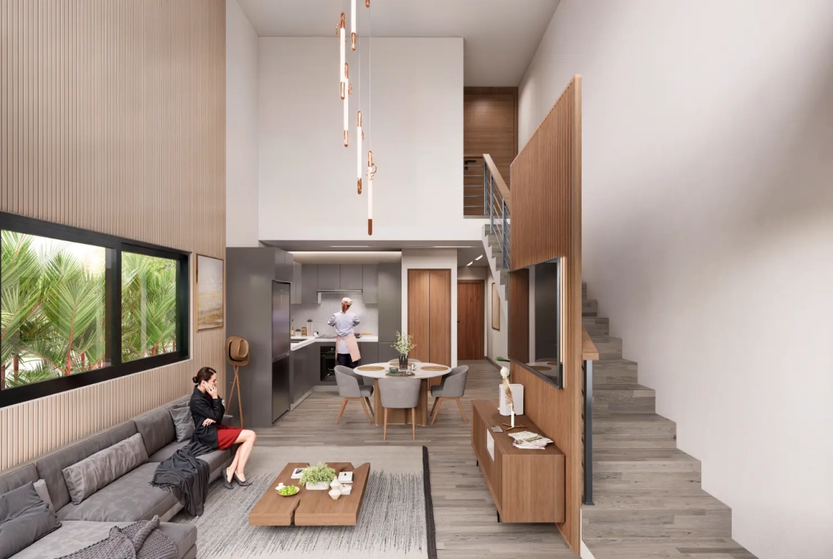 Hanna loftss II: loft dúplex de dos habitaciones en venta en Bienes raíces en Punta Cana, República Dominicana