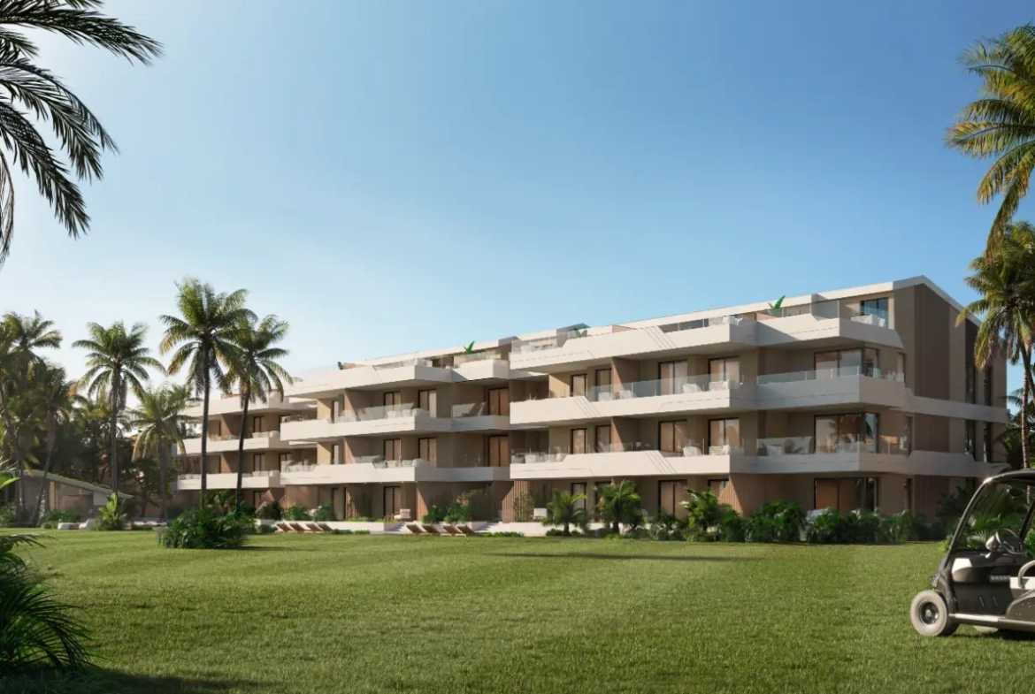 Apartamento de 2 habitaciones totalmente amueblado con vistas al golf en Palmira Golf Residences, Cocotal, Punta Cana