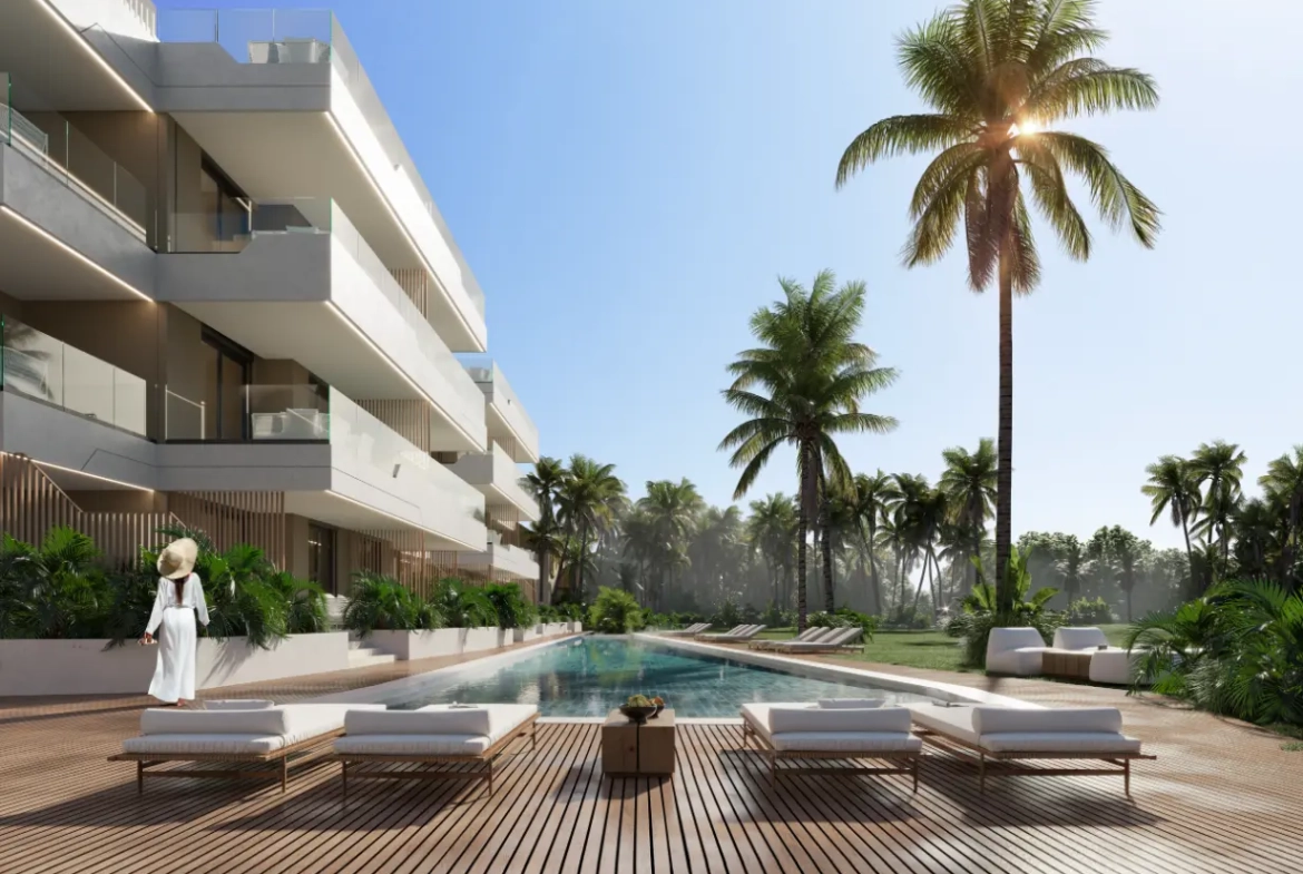 Apartamento de 2 habitaciones totalmente amueblado con vistas al golf en Palmira Golf Residences, Cocotal, Punta Cana