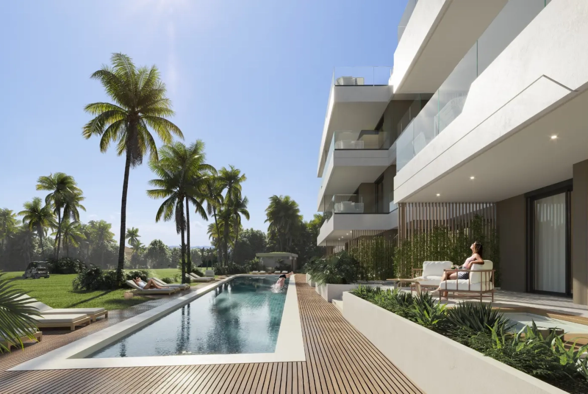 Apartamento de 2 habitaciones totalmente amueblado con vistas al golf en Palmira Golf Residences, Cocotal, Punta Cana