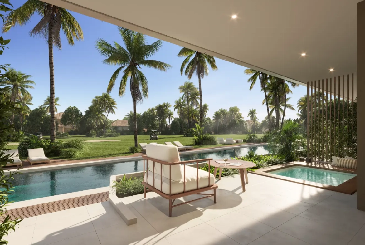 Apartamento de 2 habitaciones totalmente amueblado con vistas al golf en Palmira Golf Residences, Cocotal, Punta Cana