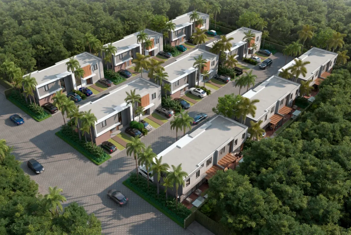 Elegante casa duplex de 3 habitaciones con estudio en venta en Cassamare Residences, Vista Cana — Punta Cana