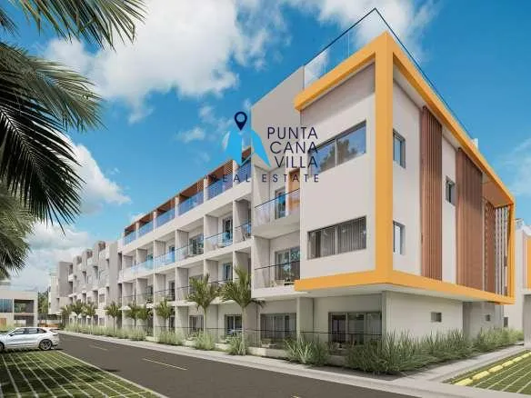 Modern 1-bedroom penthouse with balcony for sale in Harper Paradise Bávaro Punta Cana