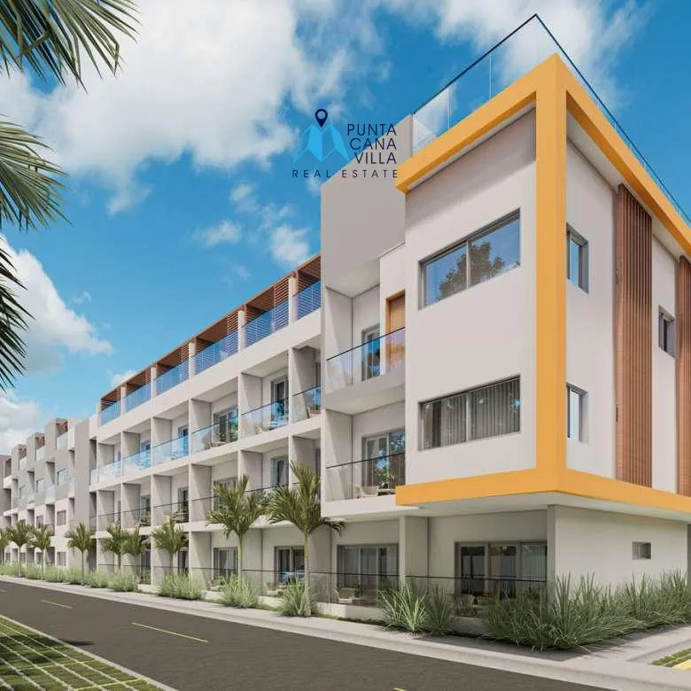 Modern 1-bedroom penthouse with balcony for sale in Harper Paradise Bávaro Punta Cana