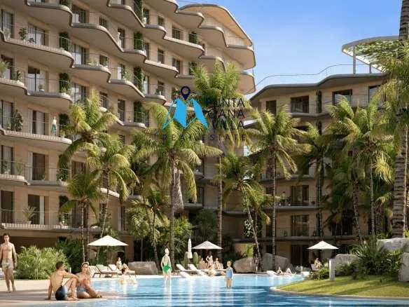 Affordable studio apartment with private terrace for sale in Macao Beach Residences Punta Cana