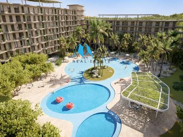Beachfront 3-bedroom condo for sale in Macao Beach Residences Punta Cana with terrace and pools