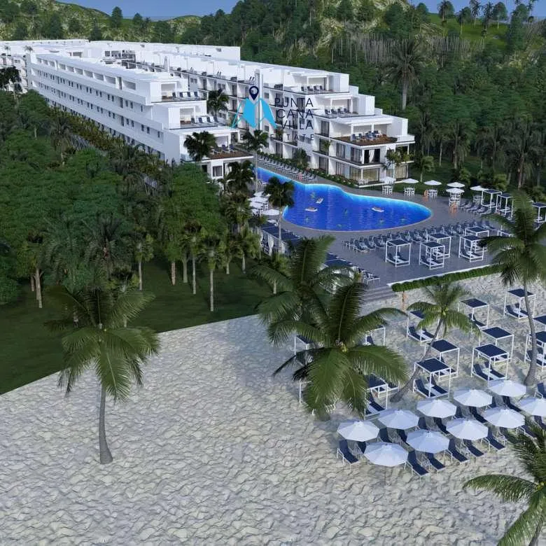 Elegant 2-bedroom beachfront penthouse with rooftop terrace for sale in Ocean Paradise Uvero Alto Punta Cana