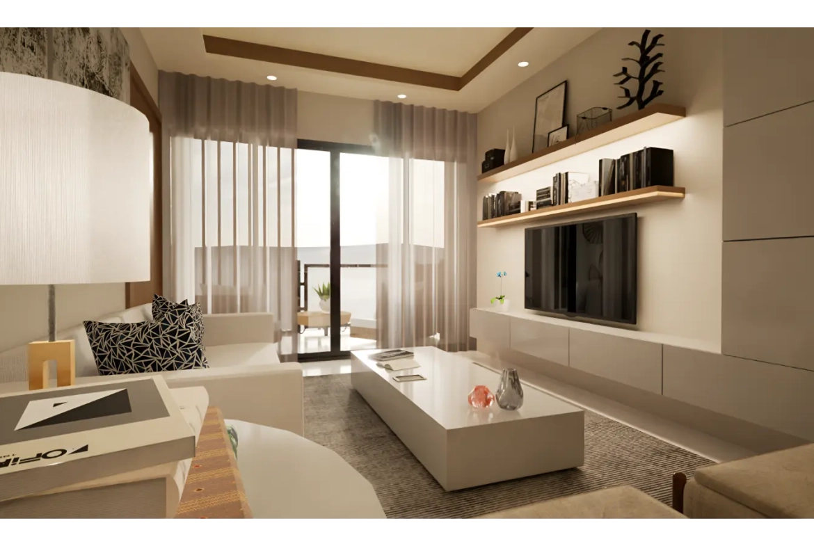 Moderno Apartamento de 1 Dormitorio en Venta en Por Do Sol Residences, Vista Cana, Punta Cana