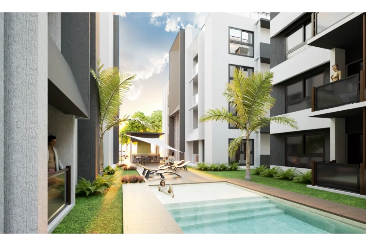 Moderno Apartamento de 1 Dormitorio en Venta en Por Do Sol Residences, Vista Cana, Punta Cana