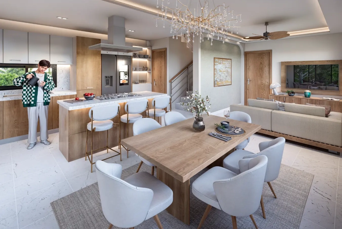 Ciudad Central – Se Vende Lujosa Villa de 3 Habitaciones con Acceso Controlado en Punta Cana