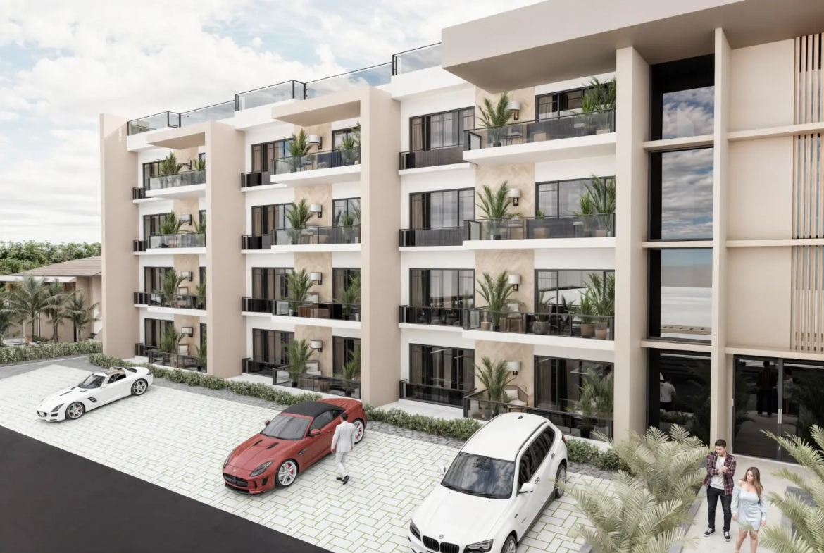 Canafysh Downtown Punta Cana – Se Vende Moderna Suite de 1 Dormitorio con Servicios de Resort
