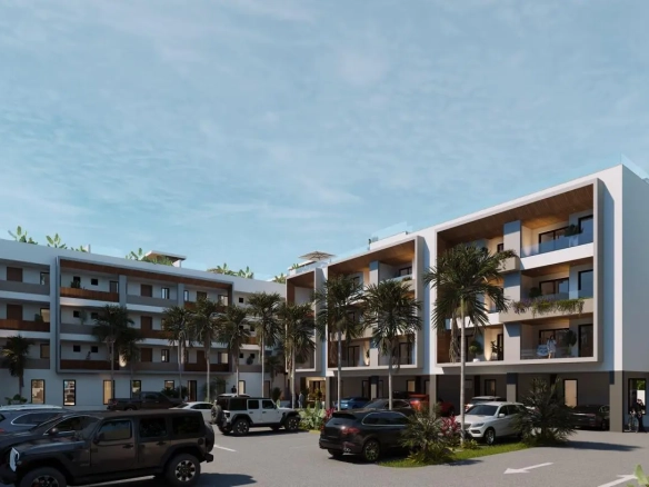 Elegante apartamento de 2 habitaciones cerca de Playa Dominicus en Marea Beach Bayahibe con piscina infinita en la azotea