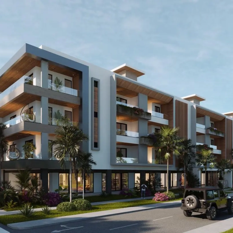 Apartamento de 1 habitación en venta en Marea Beach Residences Bayahibe cerca de la playa Dominicus