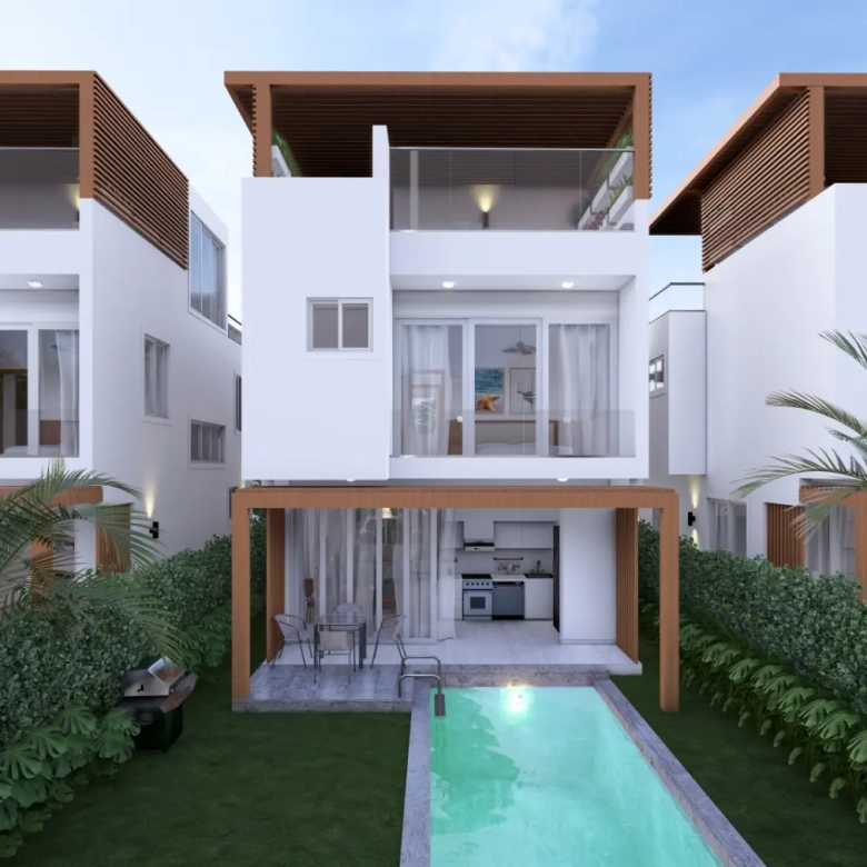 ID , Palm Oasis Gardens Casa de lujo con habitaciones en venta con traslado a la playa en White Sands, Punta Cana ()