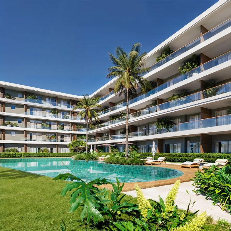 Moderna residencia de 3 habitaciones en Azzure Coral Golf en Cabeza de Toro con balcón, piscinas infinitas, gimnasio y acceso al golf