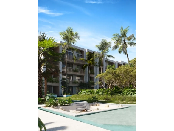 Appartement-terrasse d'une chambre à Ansaya Aldea dans le centre-ville de Punta Cana avec jacuzzi sur le toit, piscine et salle de sport extérieure