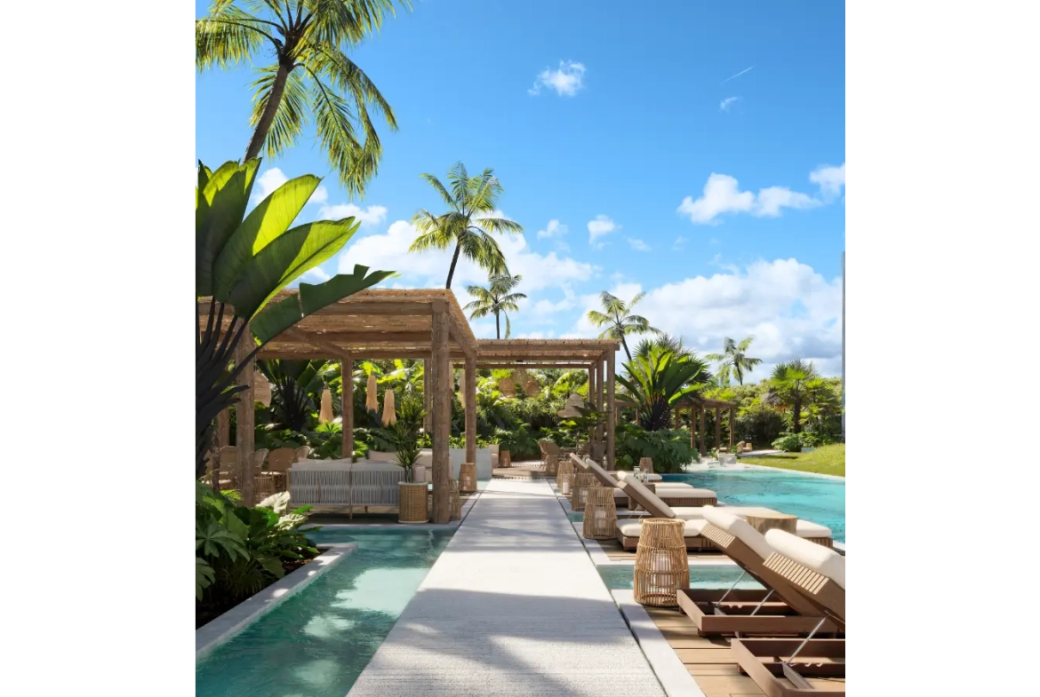 Ansaya at Aldea : Appartement élégant de 2 chambres avec accès au hall dans le centre de Punta Cana