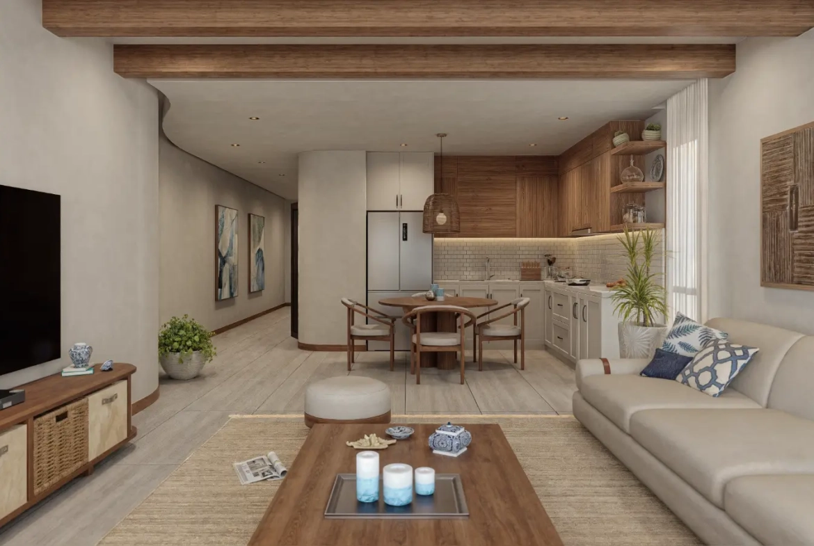 ID Riviera Lakes One Bedroom Apartment for Sale with Balcony in Cap Cana Dominican Republic ()