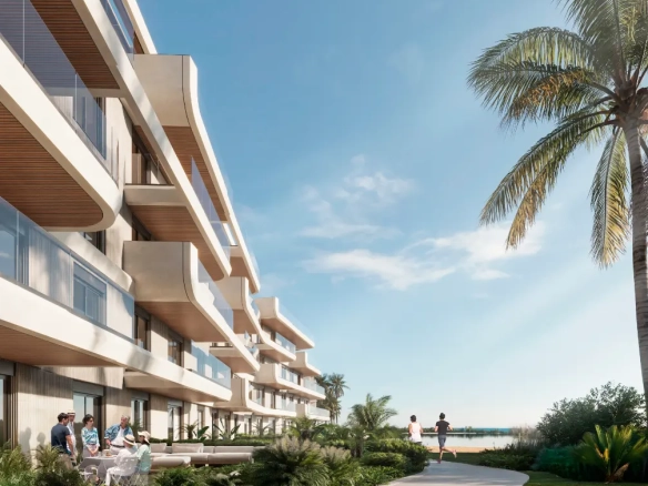 3-bedroom plus family room apartment in Azul Garden, Cap Cana, with lake and garden views.