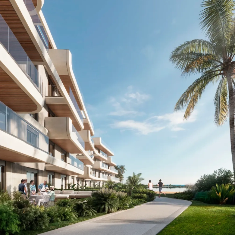 3-bedroom plus family room apartment in Azul Garden, Cap Cana, with lake and garden views.